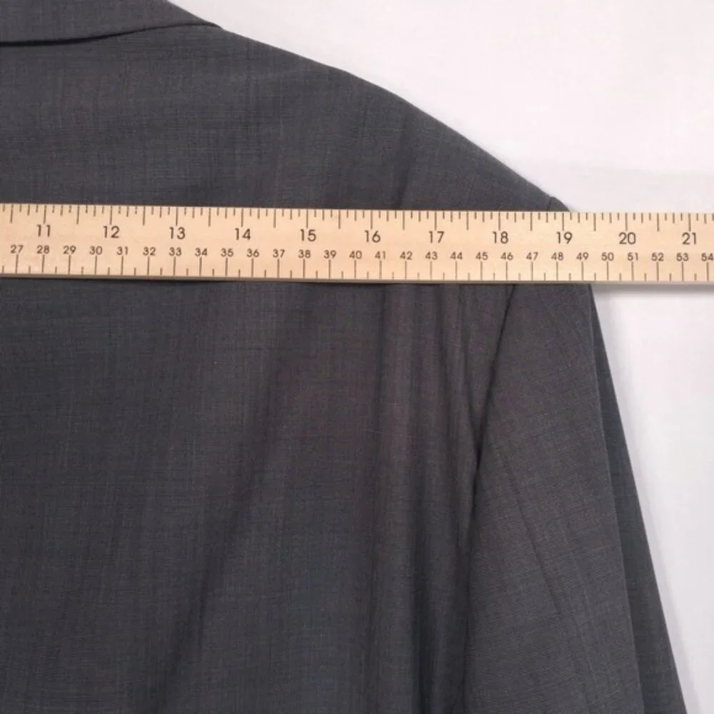 Theory Men's Blazer 44 R WELLAR IVOR 2Button VIGIN WOOL SILK Blend Gray E0171125